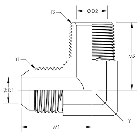 JIC To Male Pipe 90° Elbow Stainless Steel